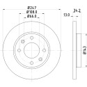 Disque de frein HELLA 8DD 355 106-191