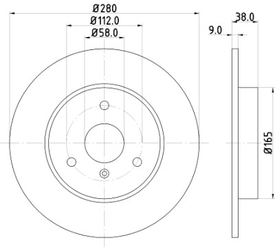 Disque de frein HELLA 8DD 355 106-601