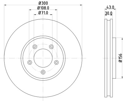 Disque de frein HELLA 8DD 355 106-821