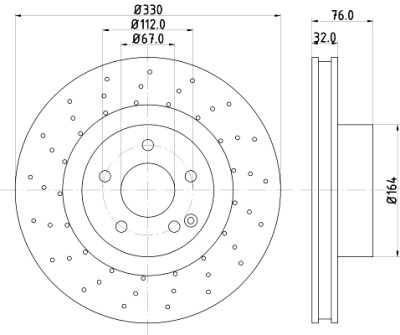 Disque de frein HELLA 8DD 355 106-851