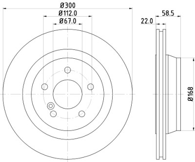 Disque de frein HELLA 8DD 355 106-911