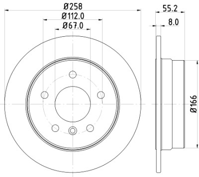 Disque de frein HELLA 8DD 355 106-951