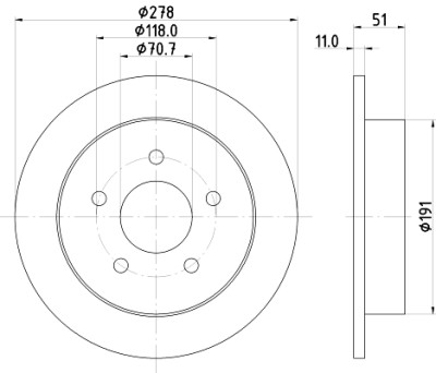 Disque de frein HELLA 8DD 355 106-961