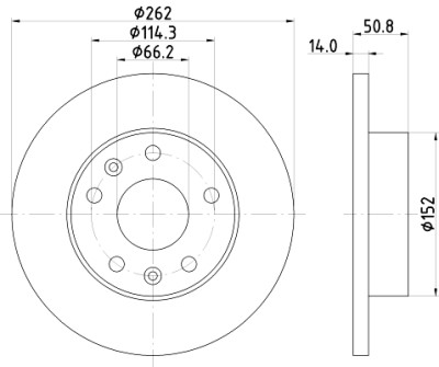 Disque de frein HELLA 8DD 355 107-181
