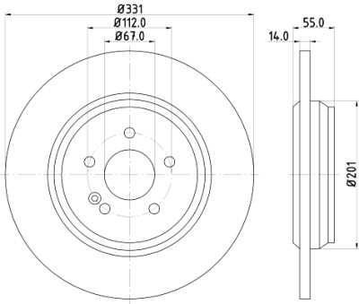 Disque de frein HELLA 8DD 355 107-241