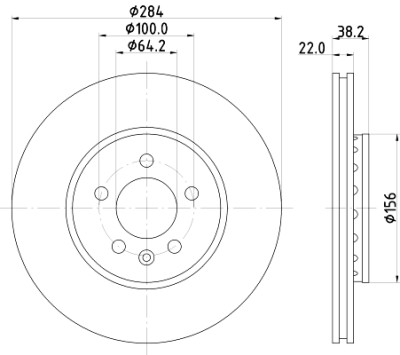 Disque de frein HELLA 8DD 355 107-251