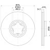 Disque de frein HELLA 8DD 355 107-311