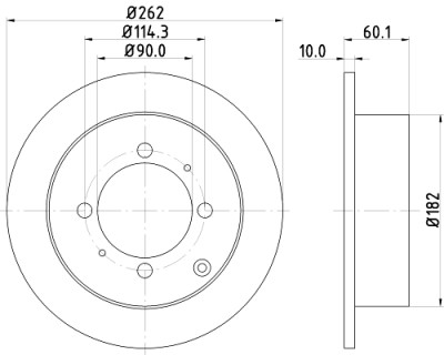 Disque de frein HELLA 8DD 355 107-331