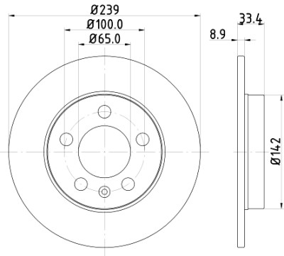 Disque de frein HELLA 8DD 355 107-461
