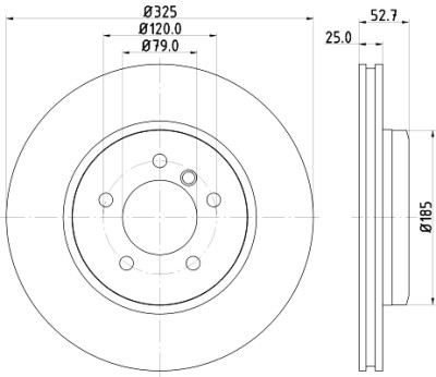 Disque de frein HELLA 8DD 355 107-671