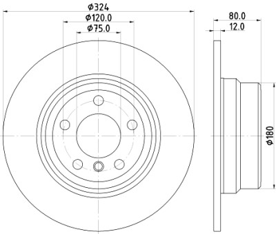Disque de frein HELLA 8DD 355 107-771
