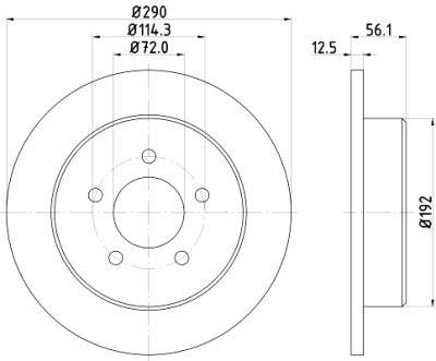 Disque de frein HELLA 8DD 355 107-901