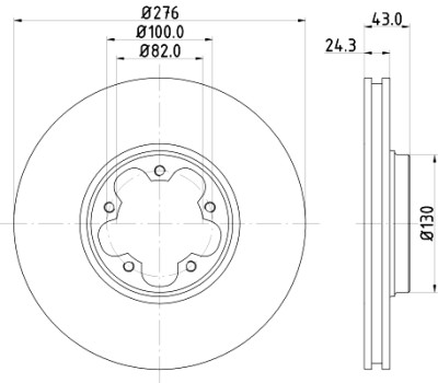 Disque de frein HELLA 8DD 355 108-121