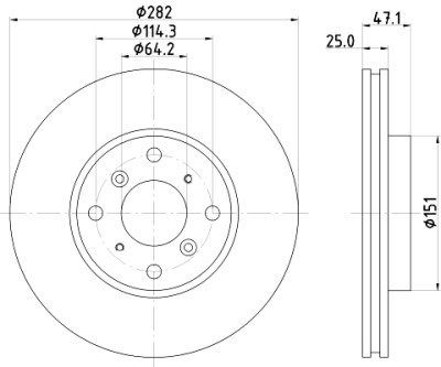 Disque de frein HELLA 8DD 355 108-131