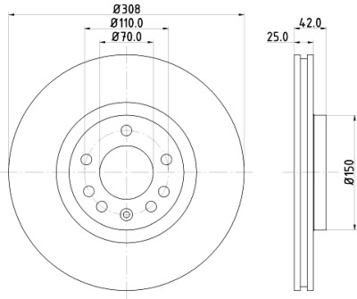 Disque de frein HELLA 8DD 355 108-231