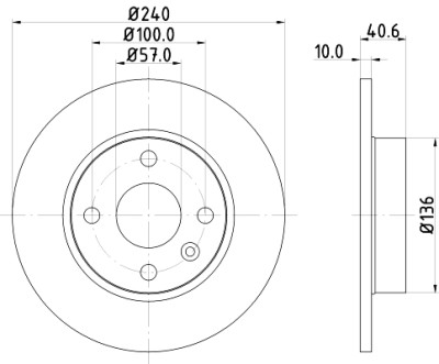 Disque de frein HELLA 8DD 355 108-251
