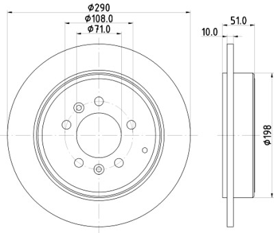Disque de frein HELLA 8DD 355 108-431