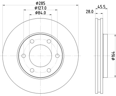Disque de frein HELLA 8DD 355 108-531