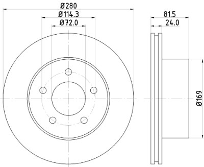 Disque de frein HELLA 8DD 355 108-591