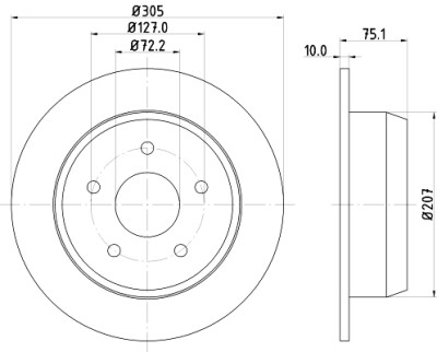 Disque de frein HELLA 8DD 355 108-611