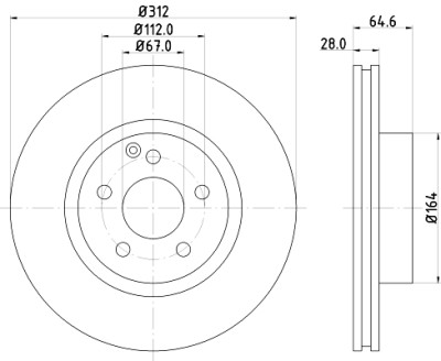 Disque de frein HELLA 8DD 355 108-821