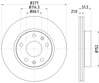 Disque de frein HELLA 8DD 355 108-901