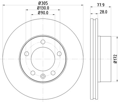 Disque de frein HELLA 8DD 355 108-931