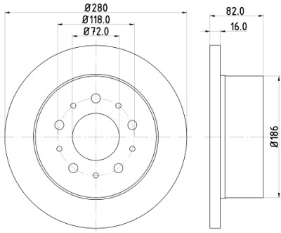 Disque de frein HELLA 8DD 355 108-961