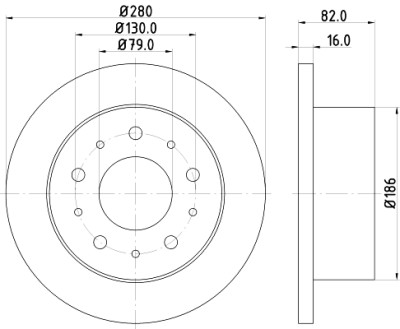 Disque de frein HELLA 8DD 355 108-981