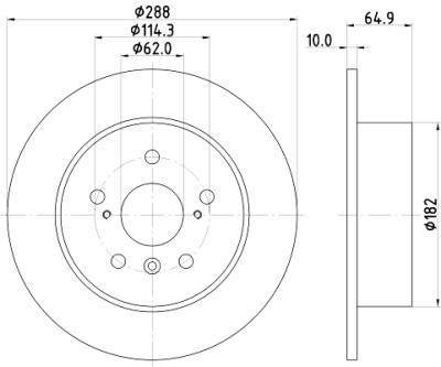 Disque de frein HELLA 8DD 355 109-051