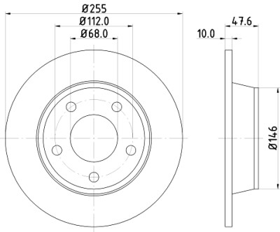 Disque de frein HELLA 8DD 355 109-091