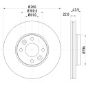 Jeu de disques de frein HELLA 8DD 355 109-331