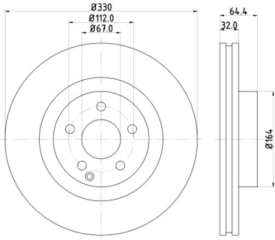 Disque de frein HELLA 8DD 355 109-431