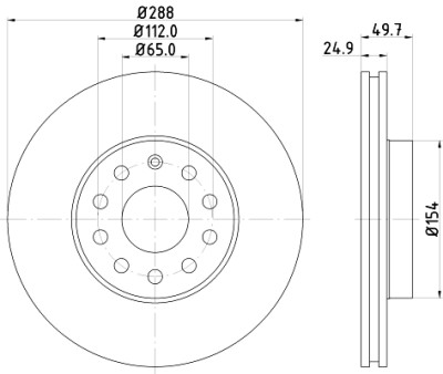 Disque de frein HELLA 8DD 355 109-581