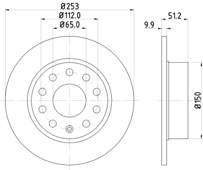 Disque de frein HELLA 8DD 355 109-601