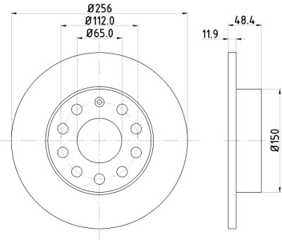 Disque de frein HELLA 8DD 355 109-641