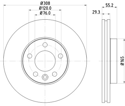 Disque de frein HELLA 8DD 355 109-661