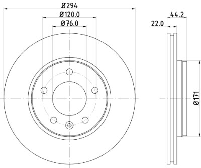 Disque de frein HELLA 8DD 355 109-701