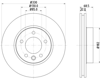 Disque de frein HELLA 8DD 355 109-741