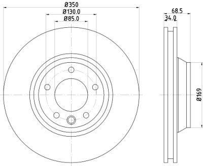 Disque de frein HELLA 8DD 355 109-781
