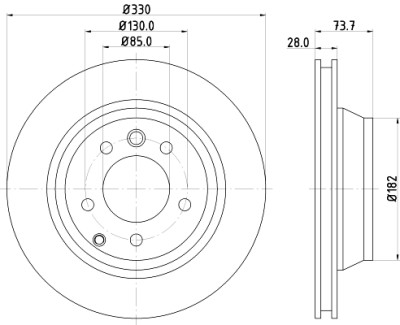 Disque de frein HELLA 8DD 355 109-821