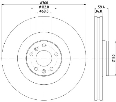 Disque de frein HELLA 8DD 355 109-851