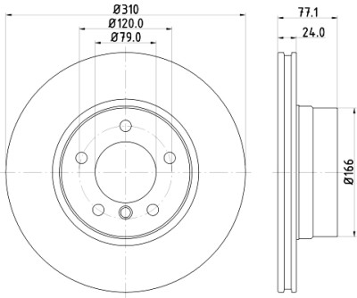 Disque de frein HELLA 8DD 355 109-901