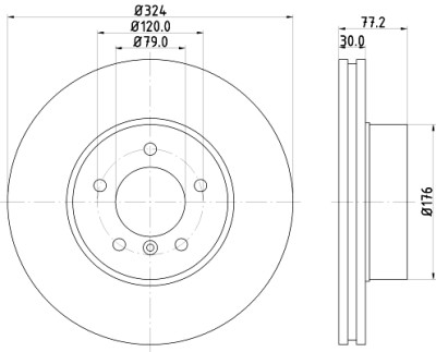 Disque de frein HELLA 8DD 355 109-921