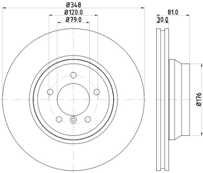 Disque de frein HELLA 8DD 355 109-981