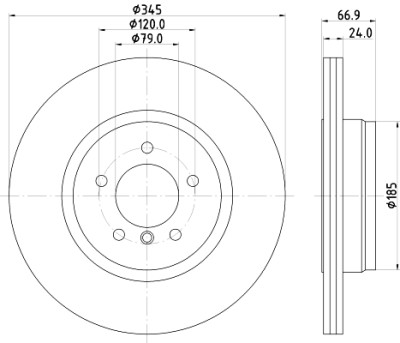 Disque de frein HELLA 8DD 355 110-041