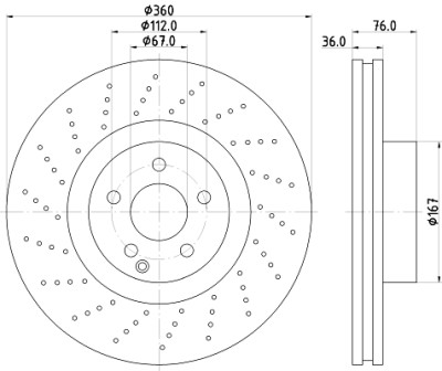 Disque de frein HELLA 8DD 355 110-181