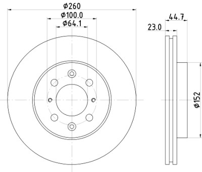 Disque de frein HELLA 8DD 355 110-321