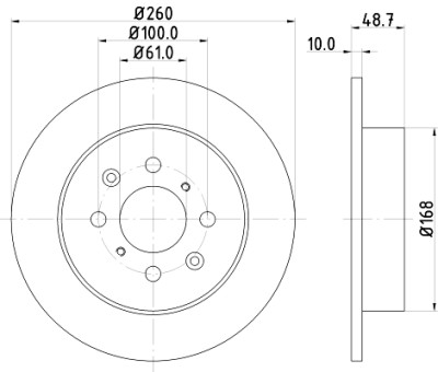 Disque de frein HELLA 8DD 355 110-331