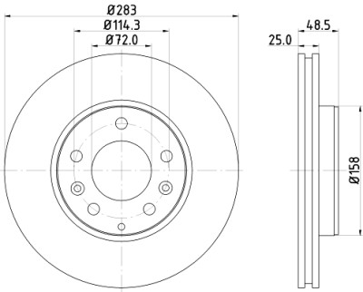 Disque de frein HELLA 8DD 355 110-361